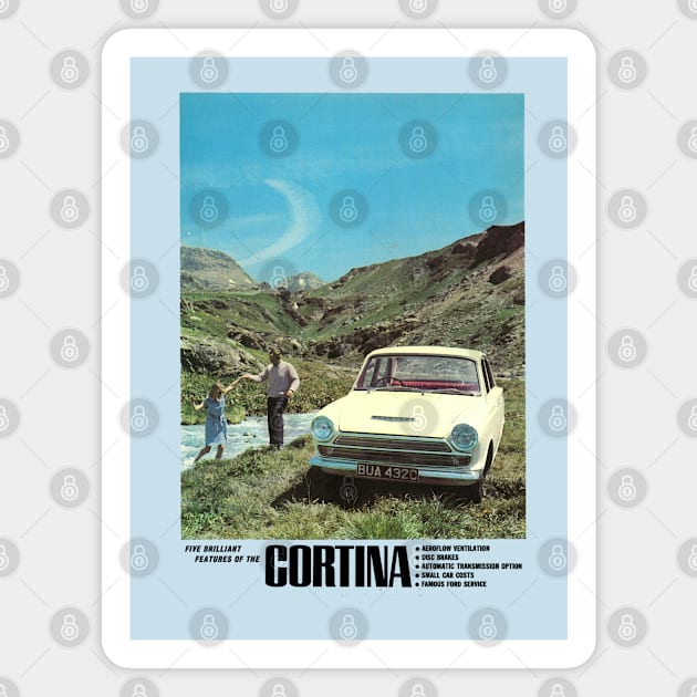 FORD CORTINA MK1 - advert Magnet by Throwback Motors